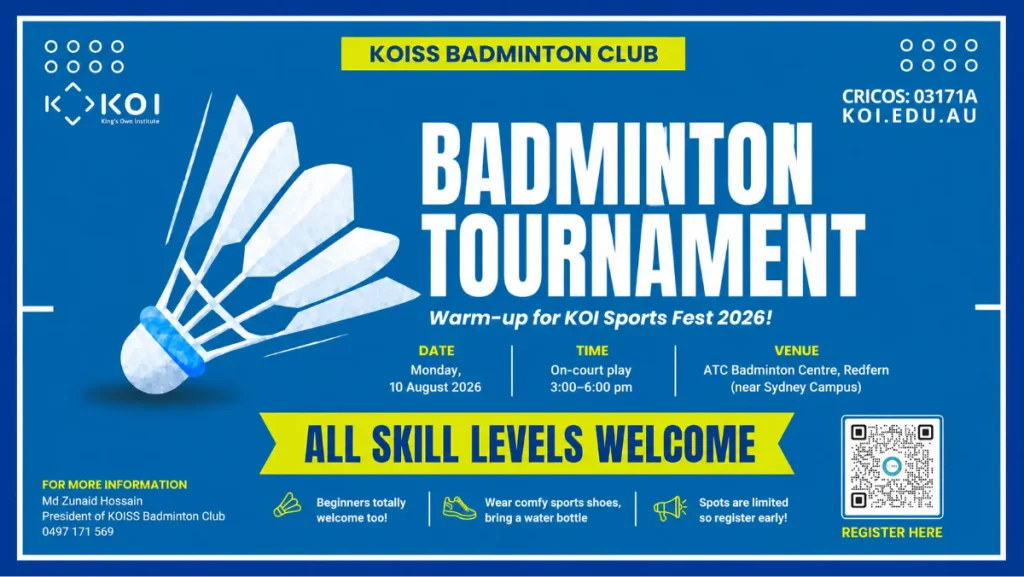 koissbadmintonclub poster